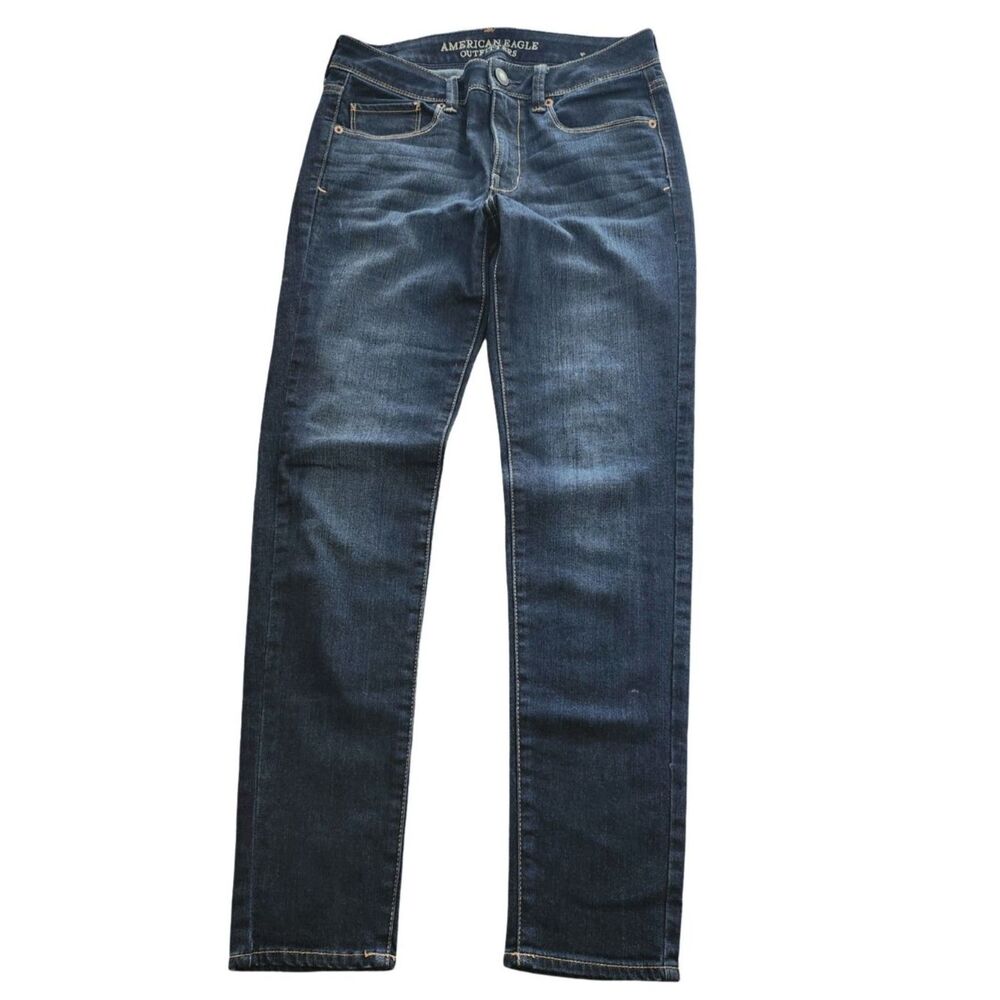 American Eagle Outfitters Super Skinny Dark Indigo Blue Jeans Size 6